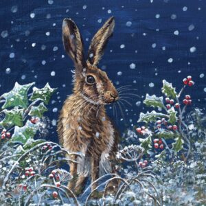 Hare Night Sky Christmas Card