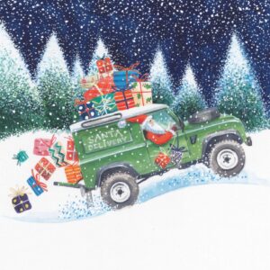 Landrover Santa Christmas Card